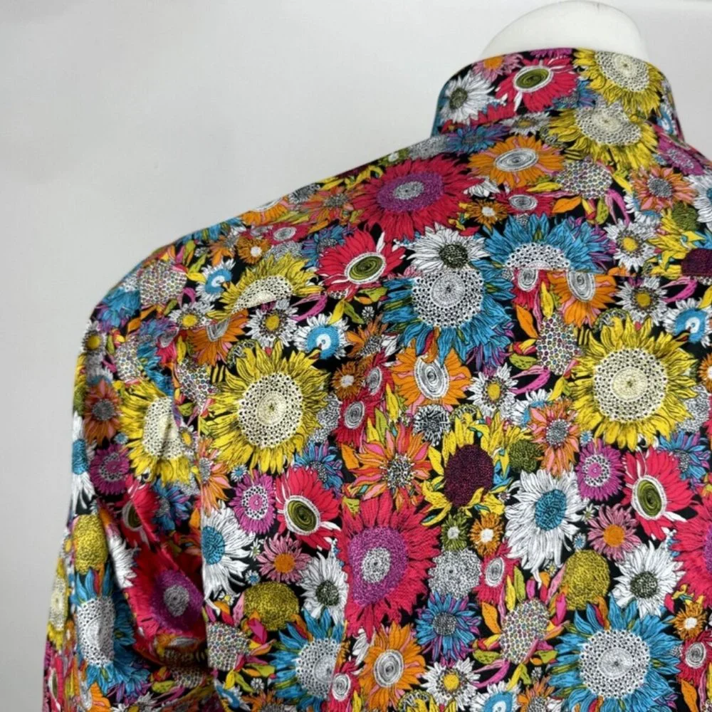 Kalmin Ross Floral Long Sleeve Shirt Mens 2XL NWOT $119 Button-up Multicolor‎